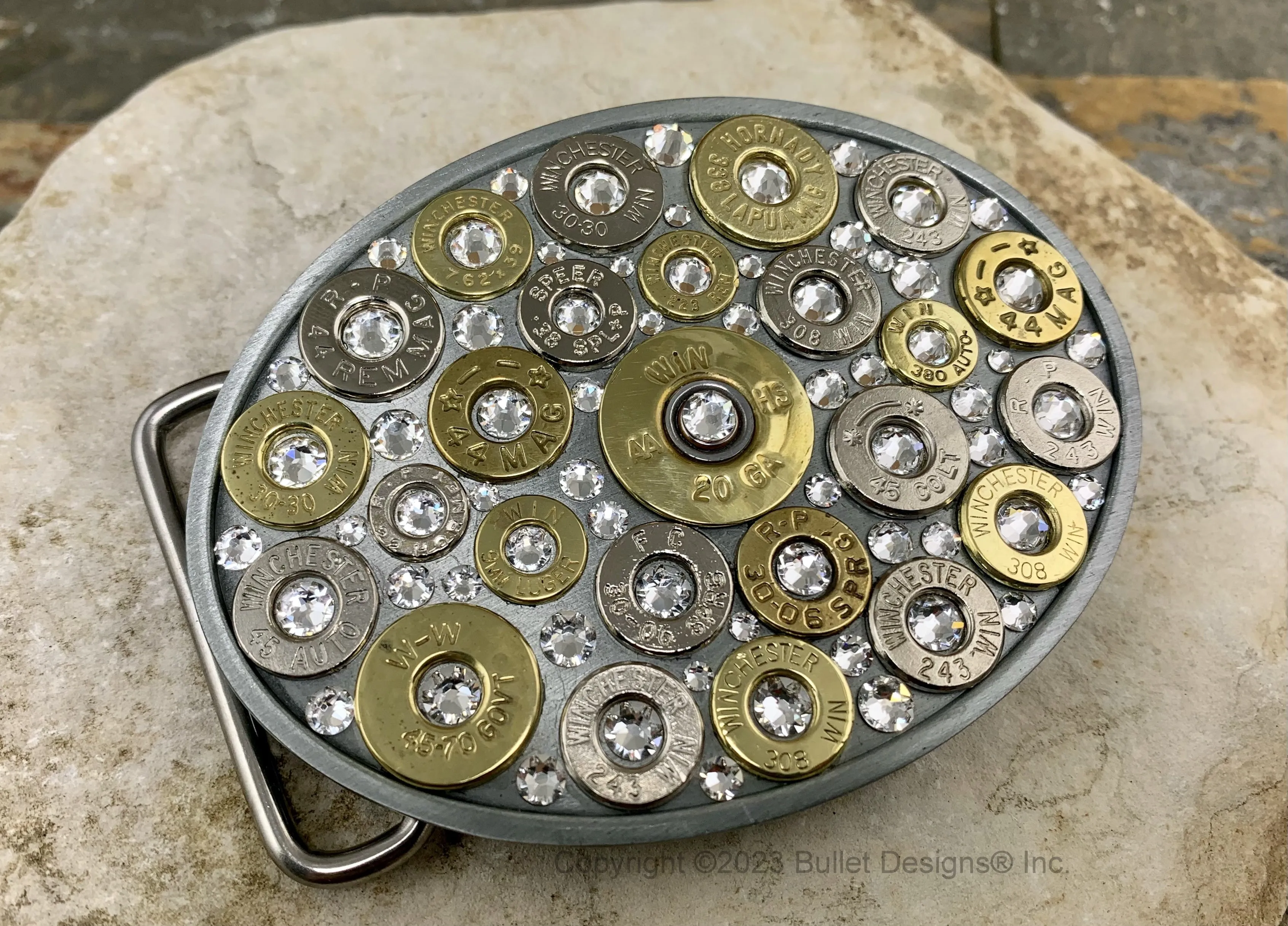 Bullet Belt Buckle, Western, Cowgirl, Recycled, Jewelry, Crystal Buckle, Pistol, Rifle, Real Fired Bullets, Rodeo, Oval, Antique Silver