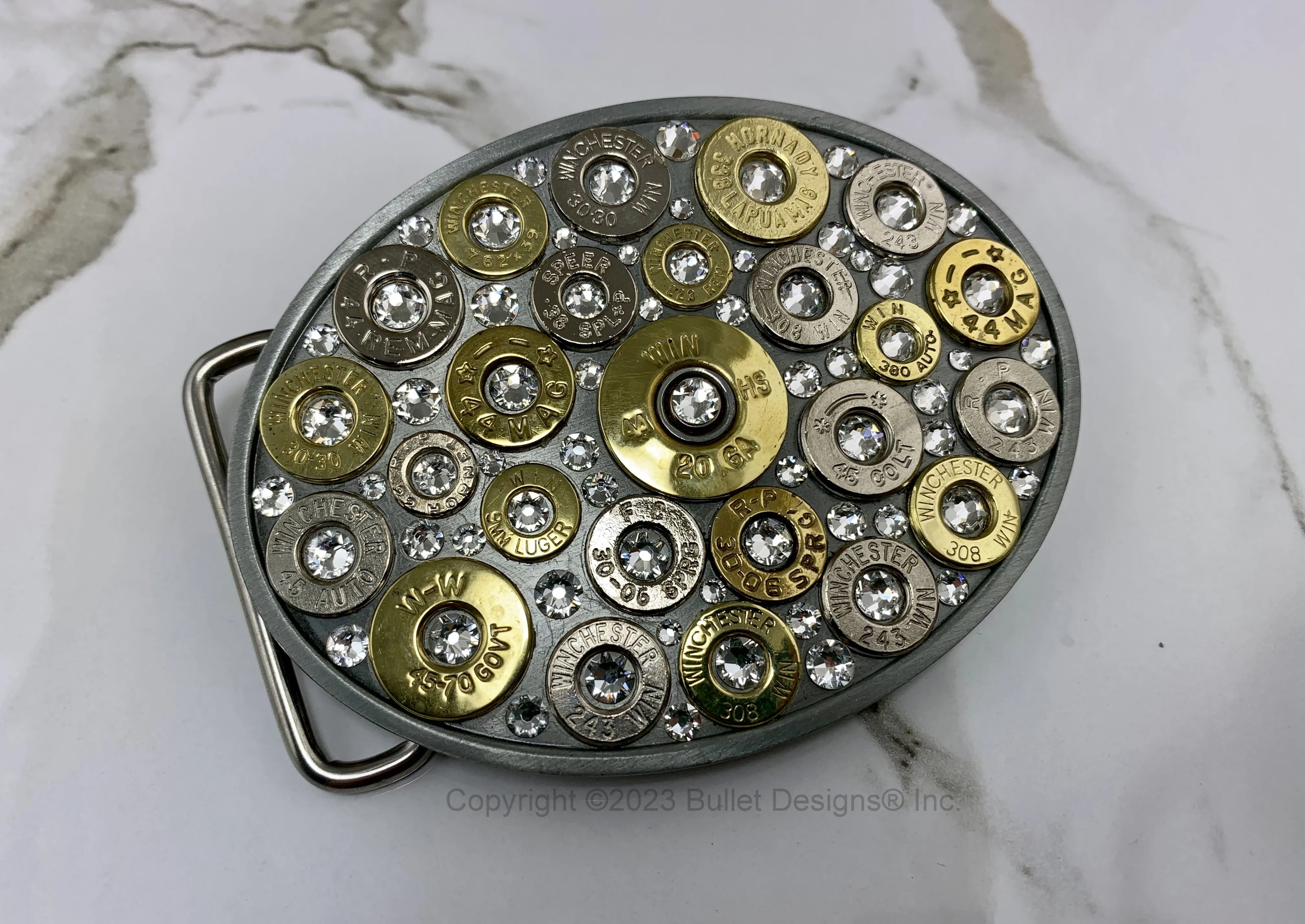 Bullet Belt Buckle, Western, Cowgirl, Recycled, Jewelry, Crystal Buckle, Pistol, Rifle, Real Fired Bullets, Rodeo, Oval, Antique Silver