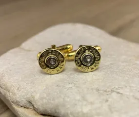 Bullet Cufflinks, California 357 Mag Brass Bullet Cufflinks, Wedding Cufflinks, 357 Mag Cufflinks, Bullet Cuff Links, Wedding Cuff Links