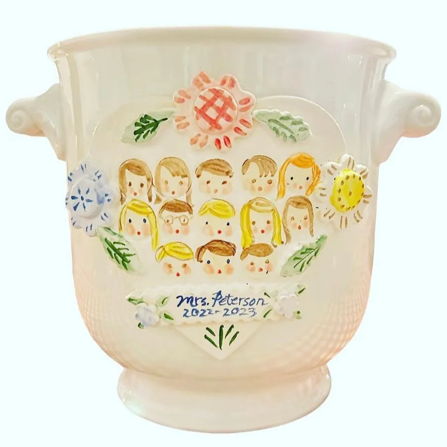 Cache Pot with Children's Faces - Teacher