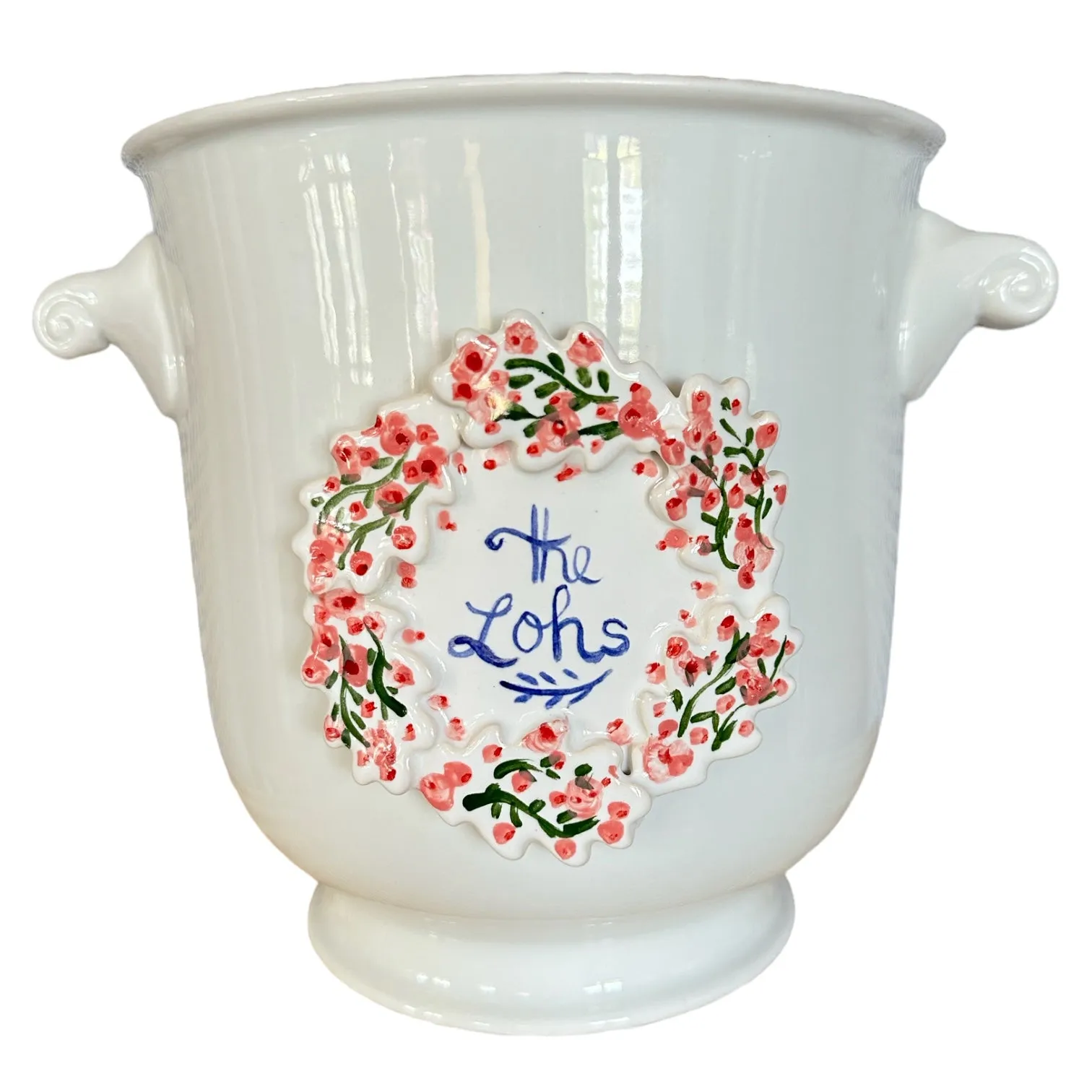 Cache Pot with Crest - Bougainvillea