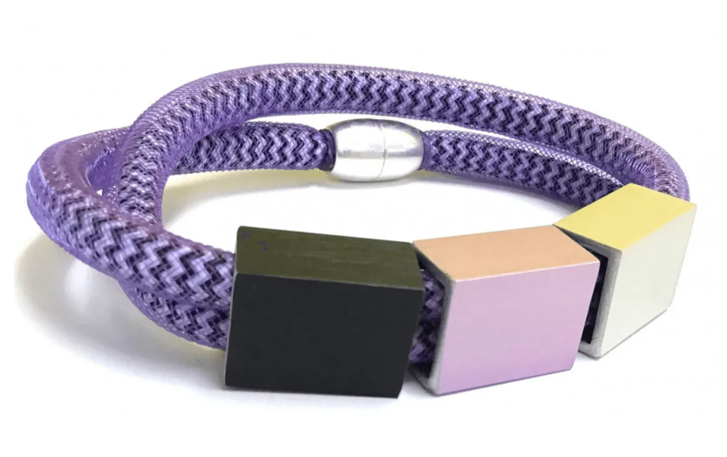 Christina Brampti Bracelet Magnet Bracelet with 2 Cords and Square Tubes