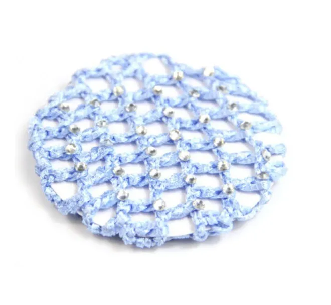 Crochet Bun Cover with Rhinestones