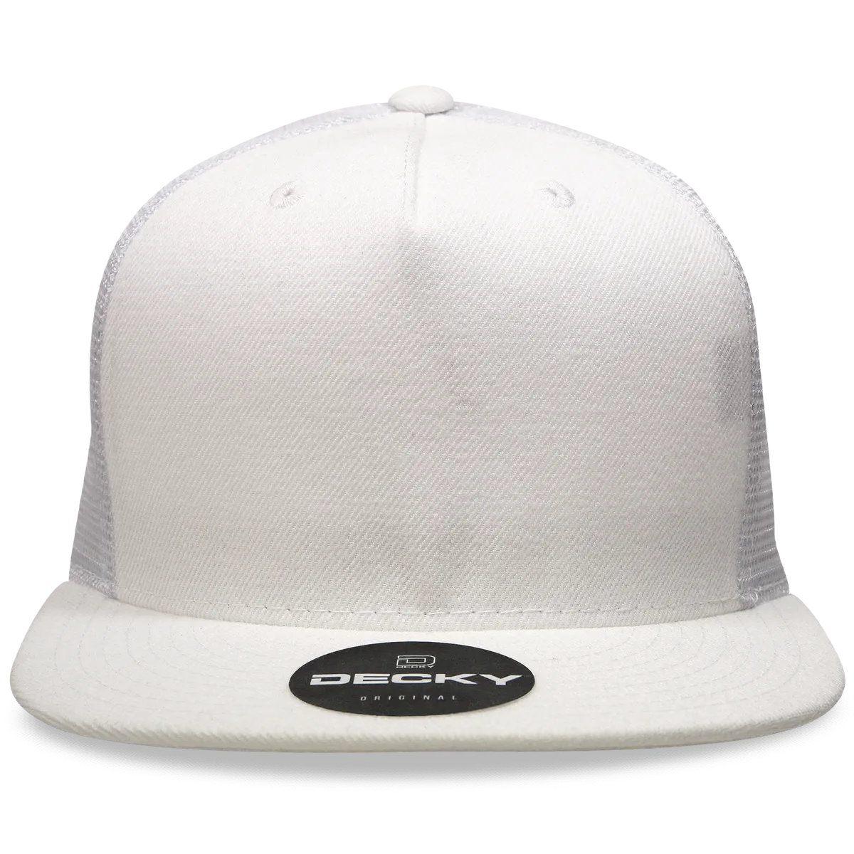 Decky 1063 5 Panel Trucker Cap, Snapback Flat Bill Hat