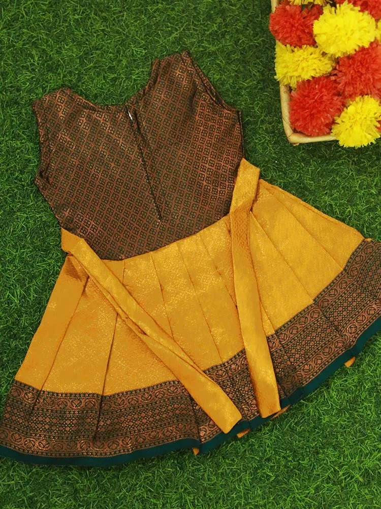 Elegant Brocade Kids Set Frock - Starting at ₹384!