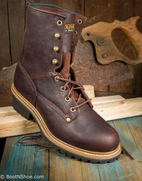 Elm Men's 8" Brown Steel Toe Logger 1821