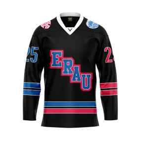 ERAU Black Custom Replica Sublimated Jersey