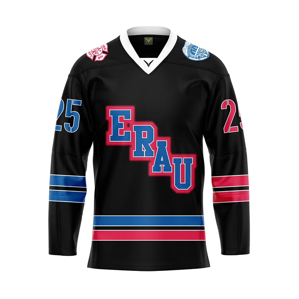 ERAU Black Custom Replica Sublimated Jersey