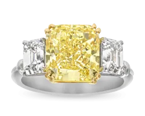 Fancy Yellow Diamond Ring, 4.26 Carats