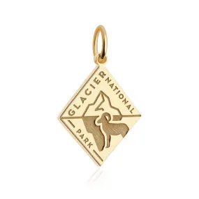 Glacier National Park Charm, Solid Gold