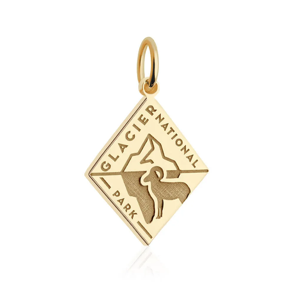 Glacier National Park Charm, Solid Gold