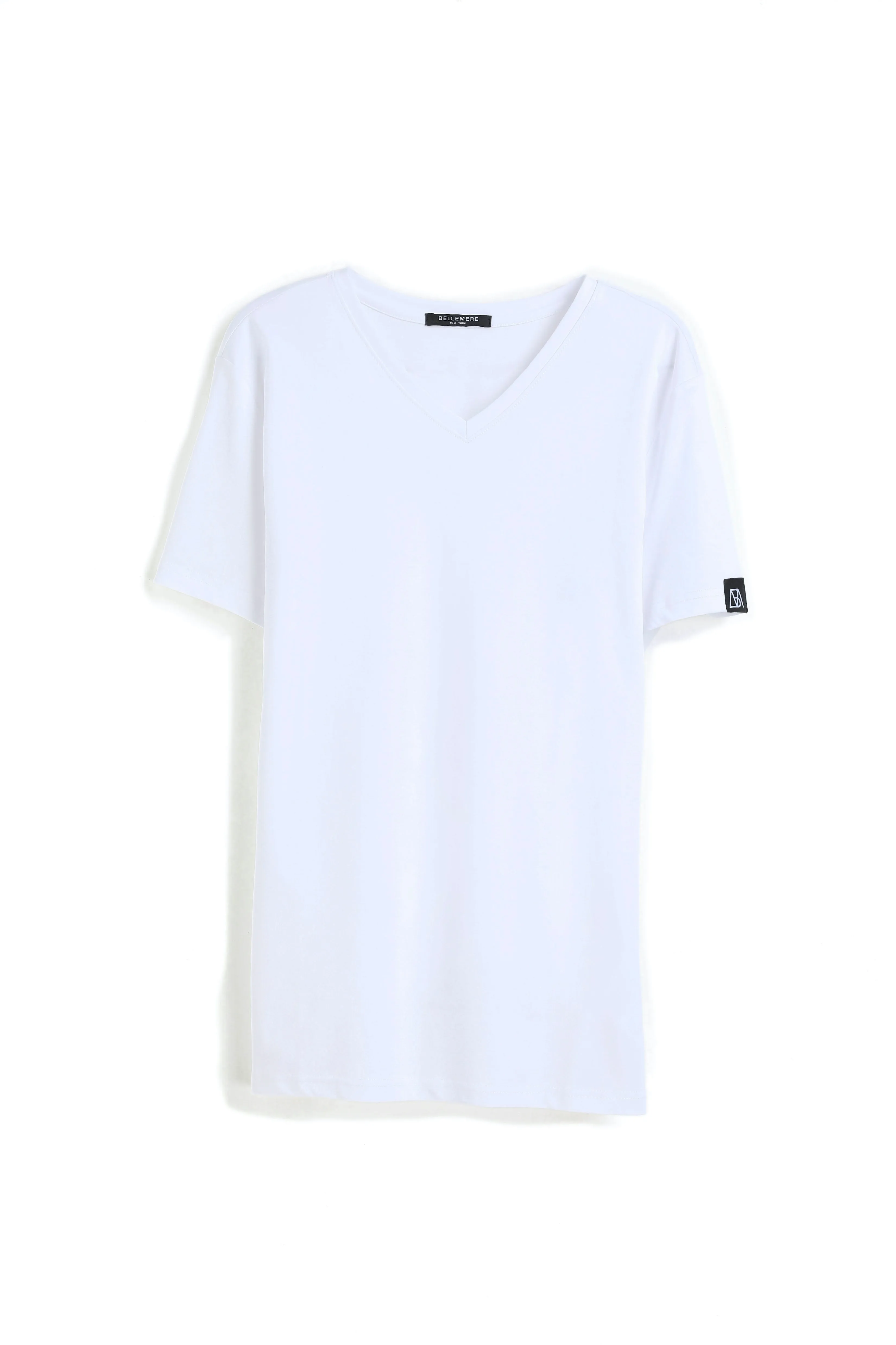 Grand V-Neck Mercerized Cotton T-Shirt