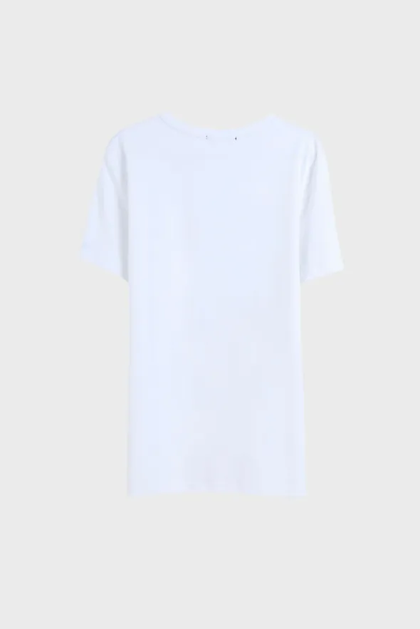 Grand V-Neck Mercerized Cotton T-Shirt