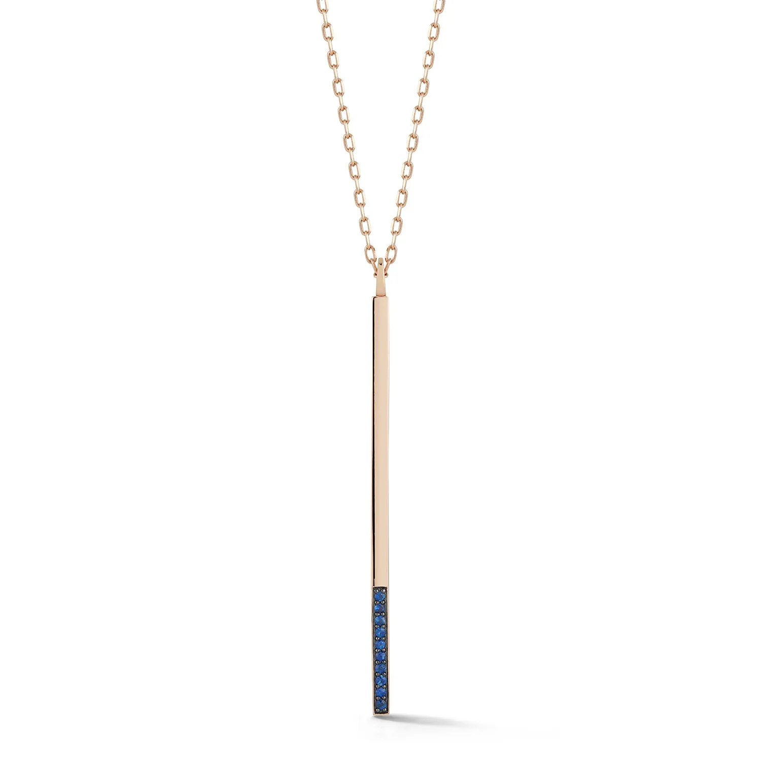 GRANT 18K GOLD AND BLUE SAPPHIRE BAR CHARM