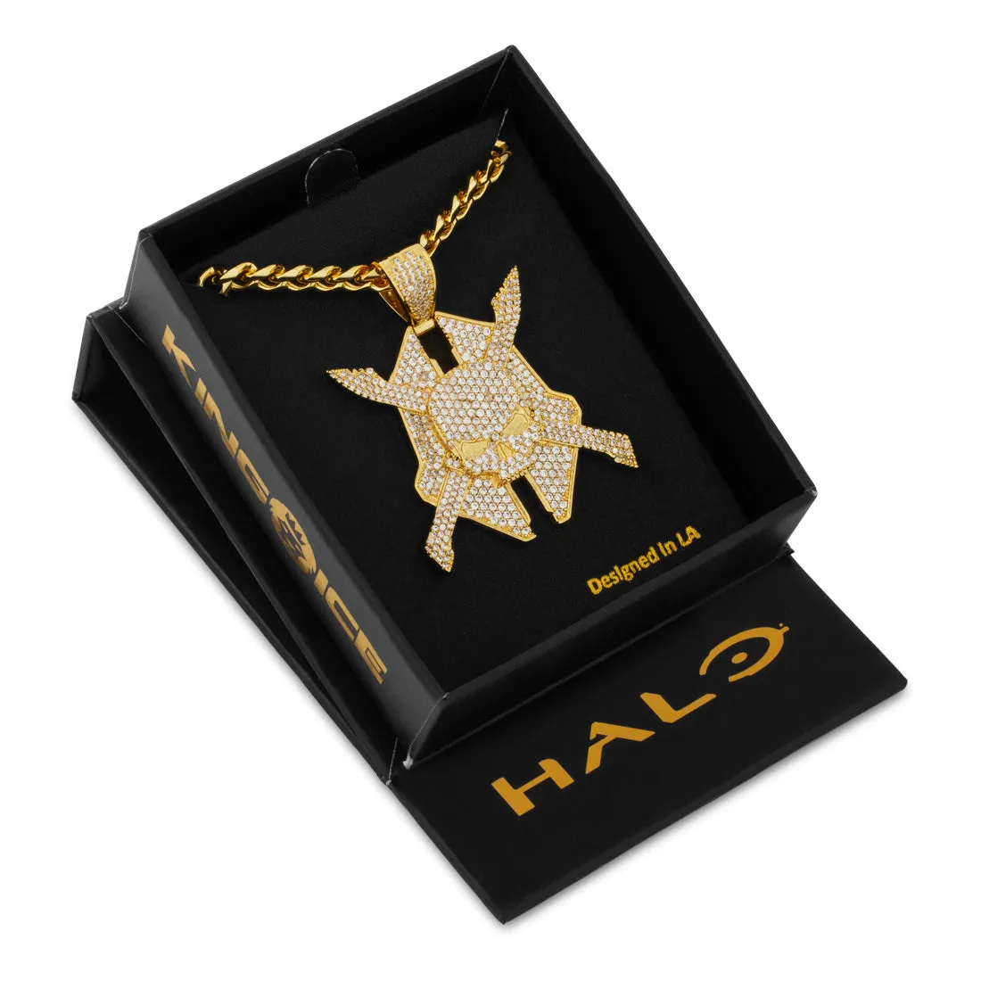 Halo x King Ice - Legendary Emblem Necklace