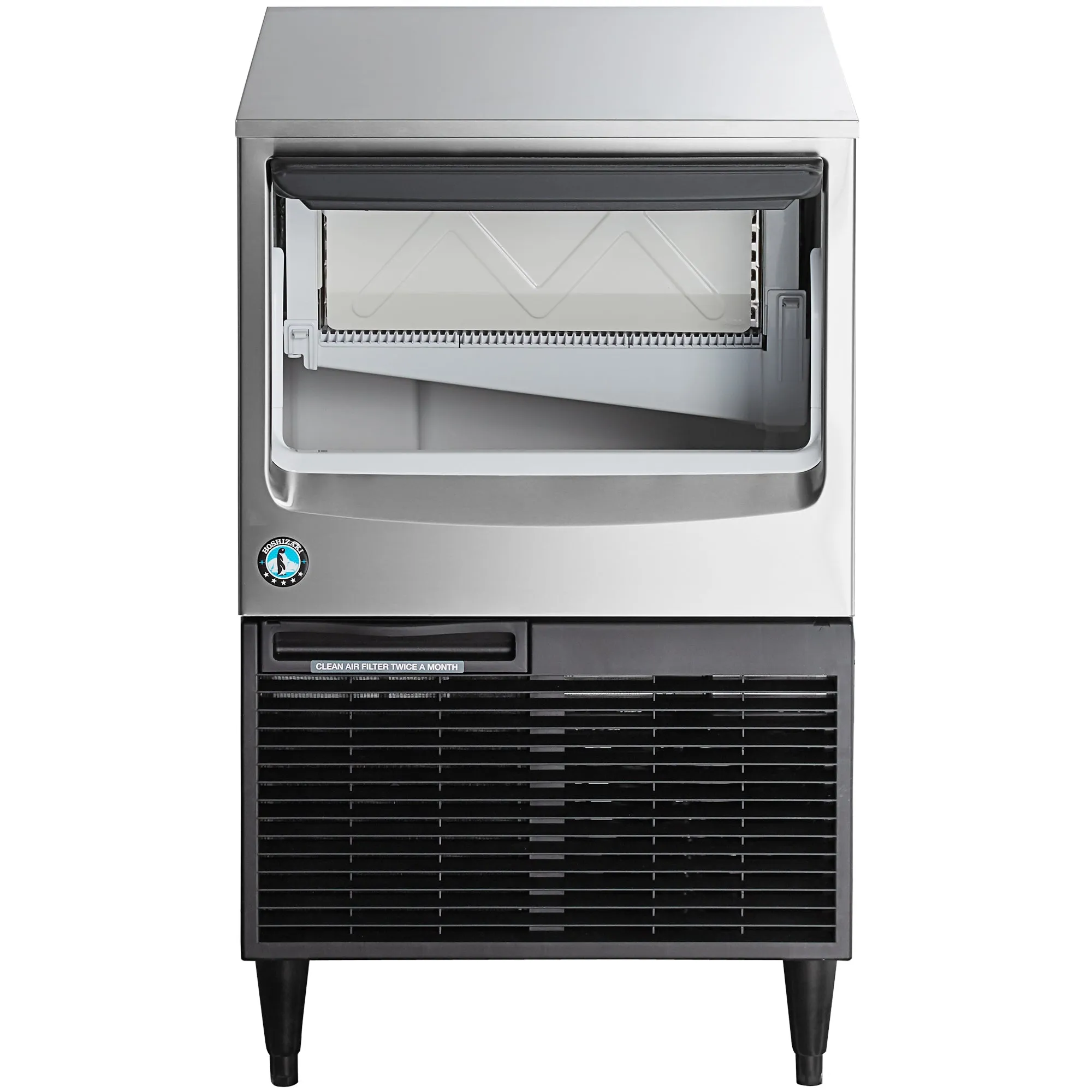 Hoshizaki KM-116BAJ 24" Air Cooled Undercounter Crescent Cube Ice Machine - 125 Lbs.