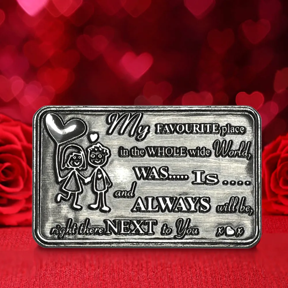 I Love You Sentimental Metal Wallet or Purse Keepsake Card Gift