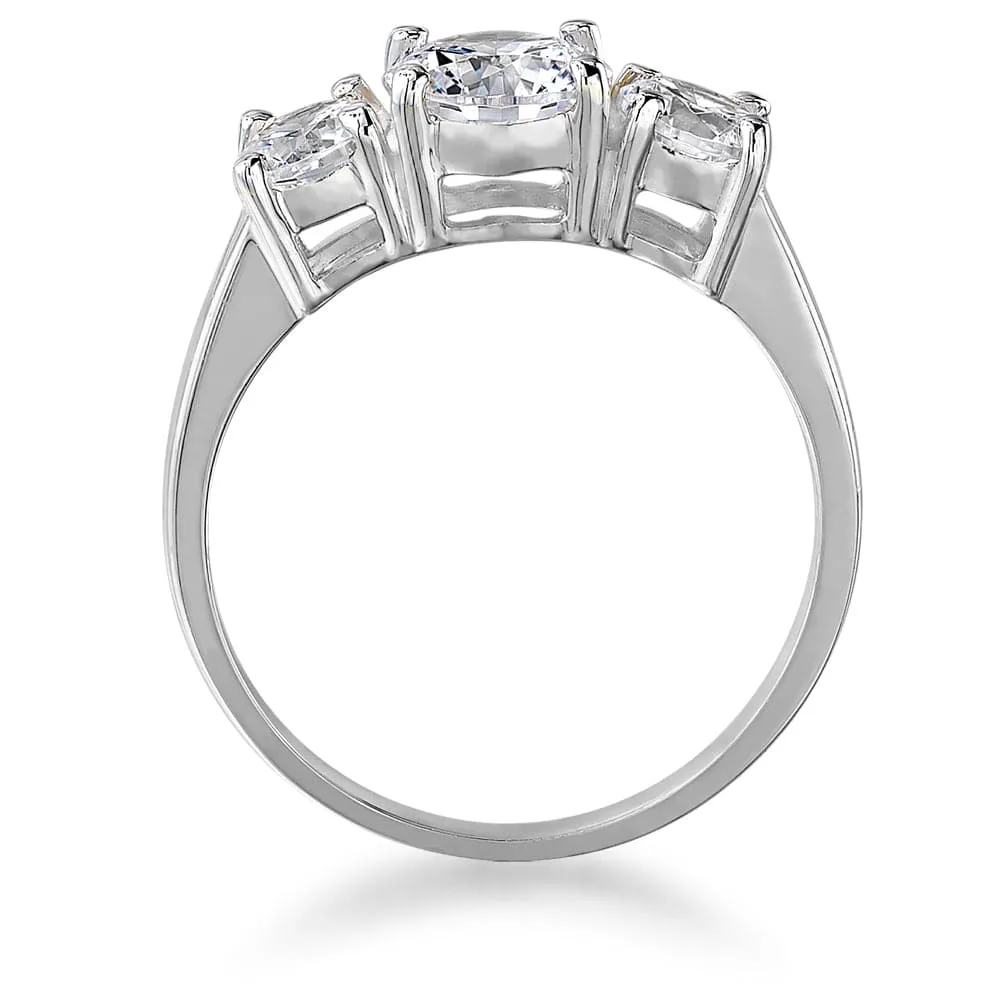 Ice White Trilogy Ring