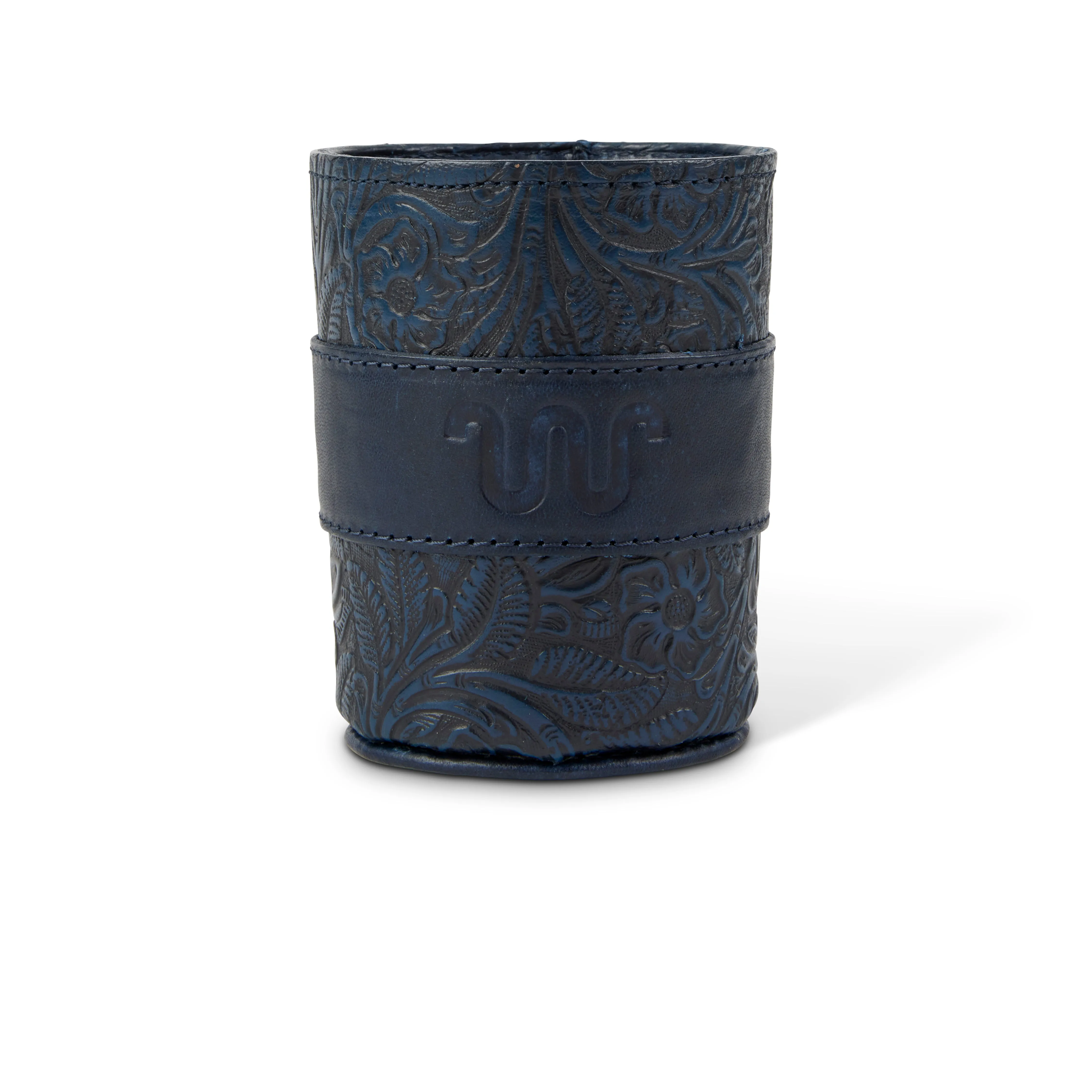 Indigo Tooled Pencil Cup