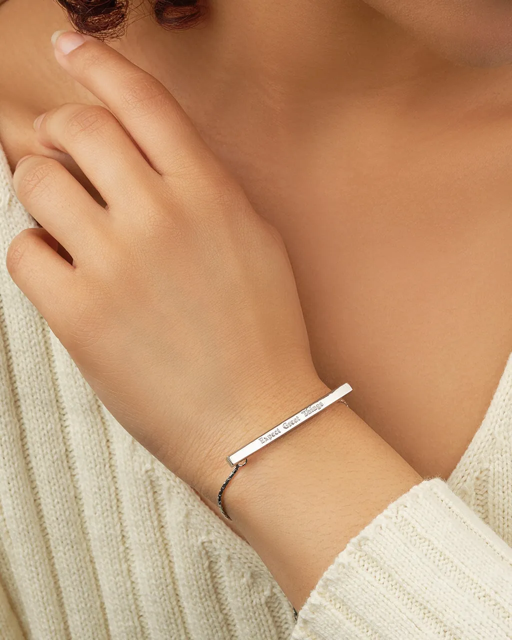 Inspirational Bar Slider Bracelet