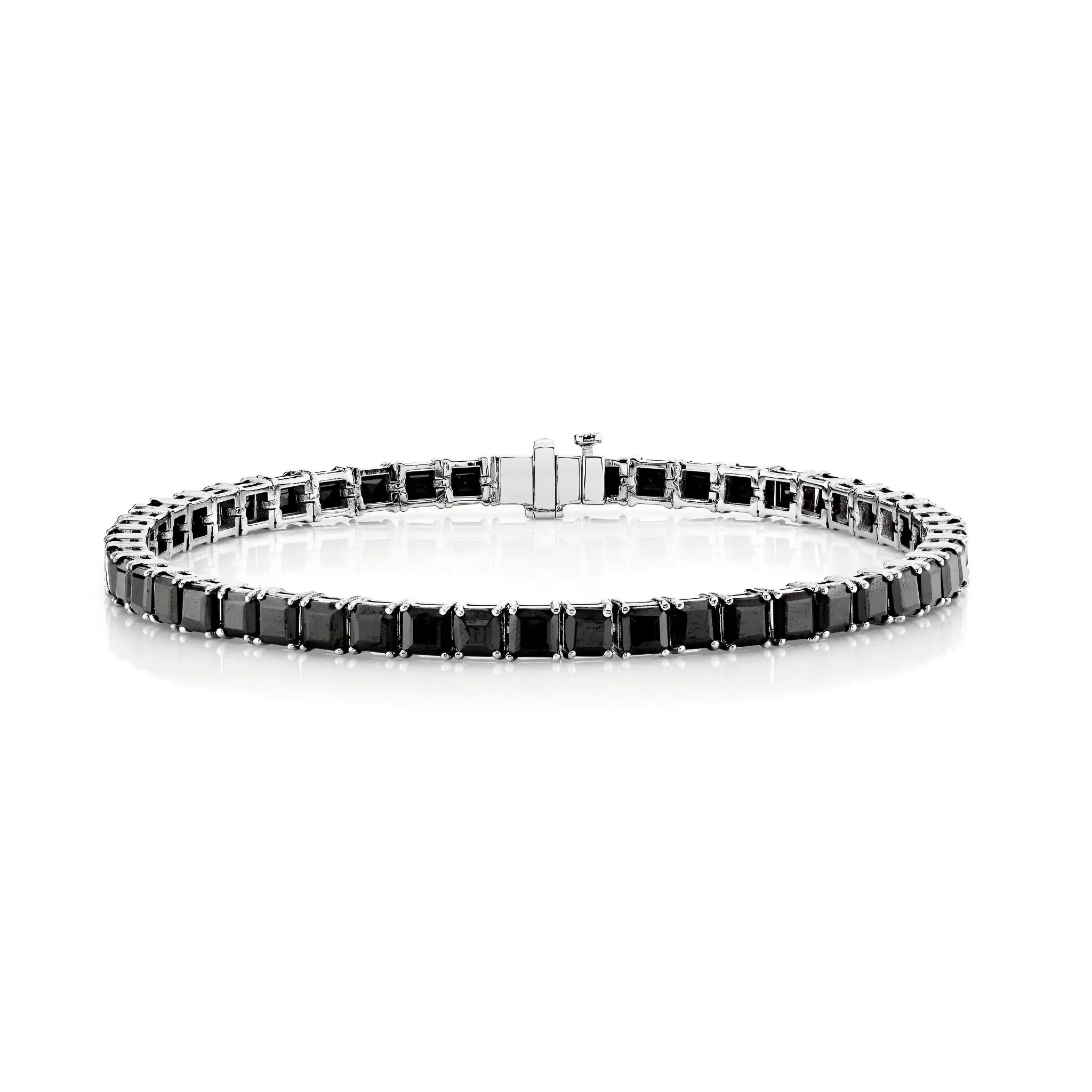 Kemet Asscher Cut Onyx Tennis Bracelet