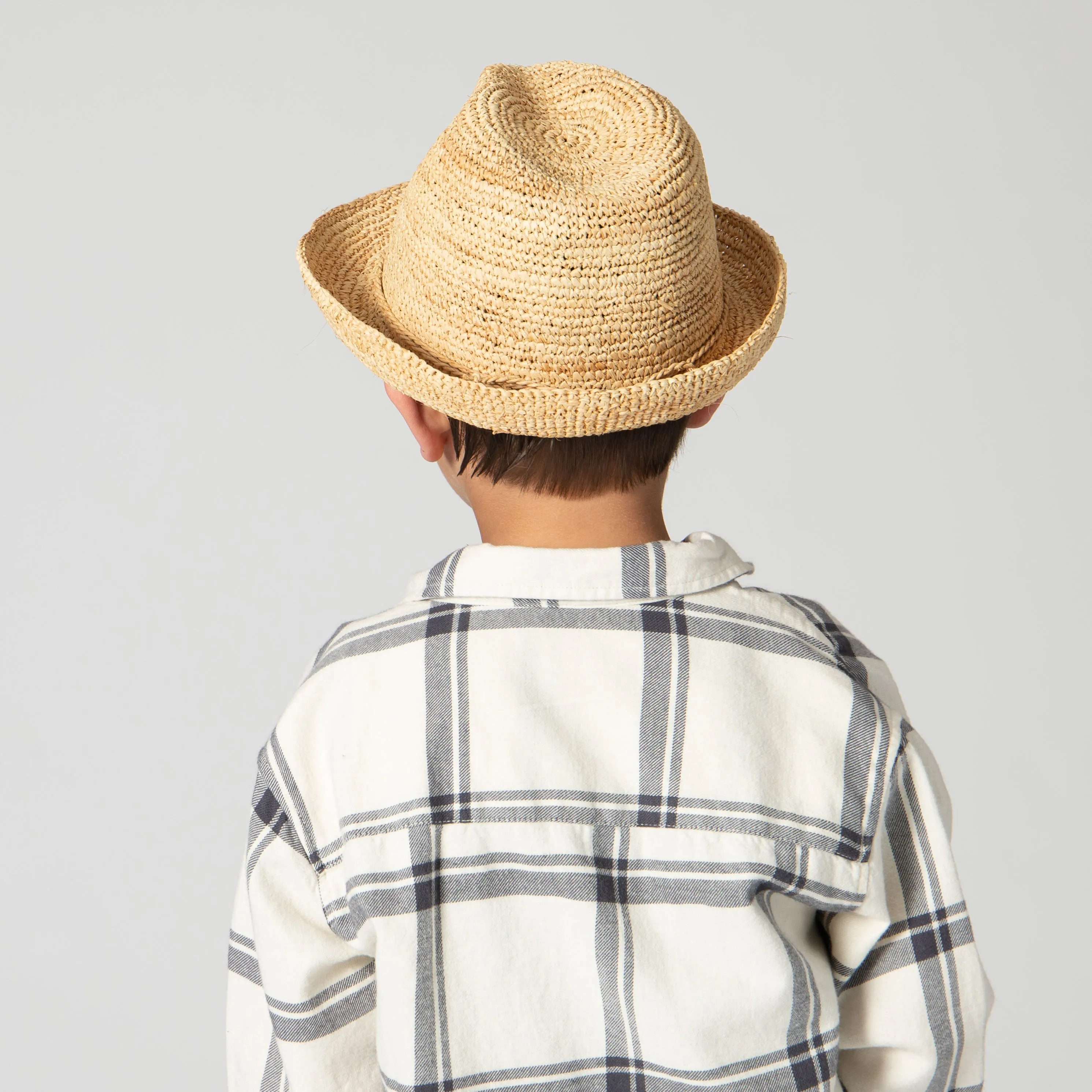 Kids' Crochet Raffia Fedora