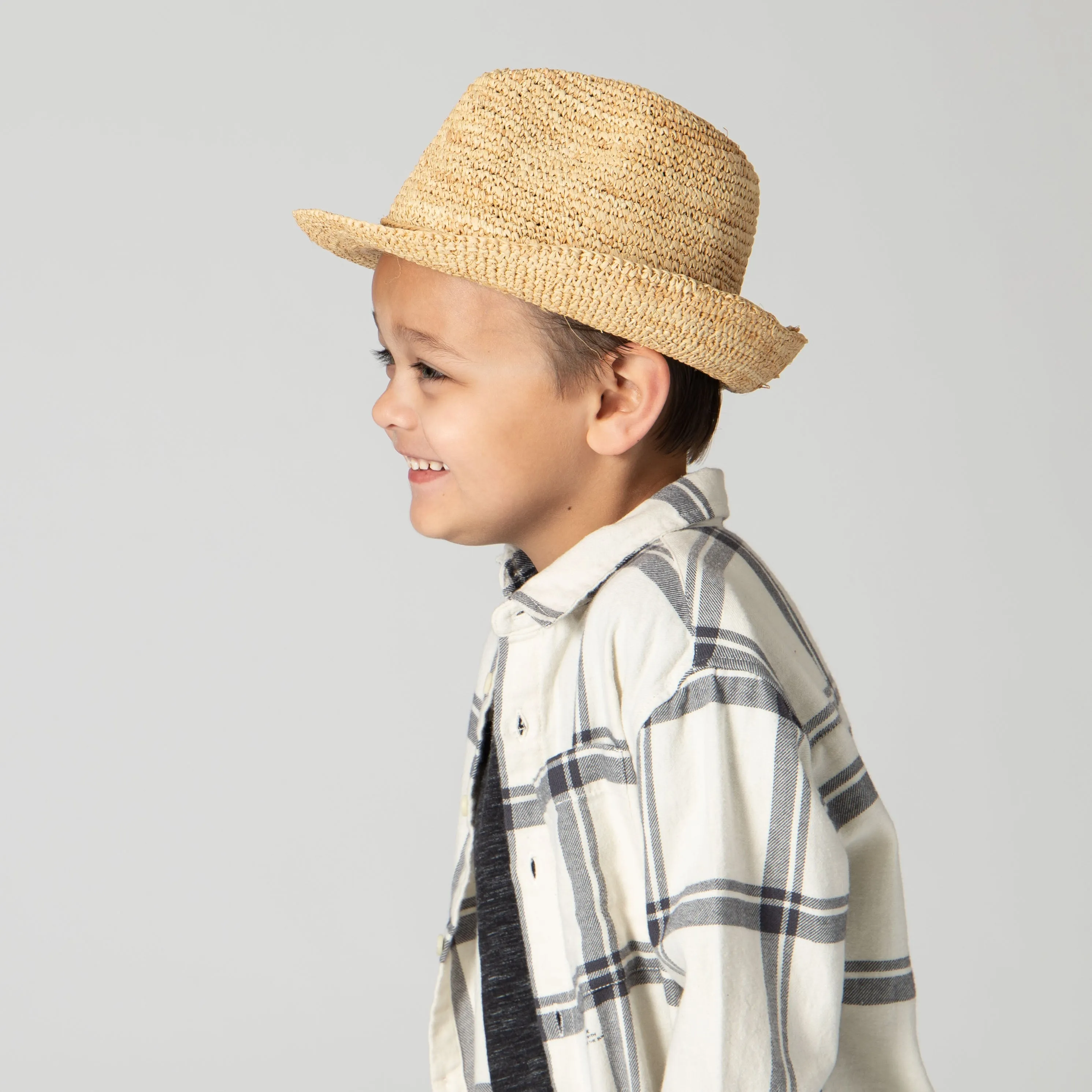 Kids' Crochet Raffia Fedora