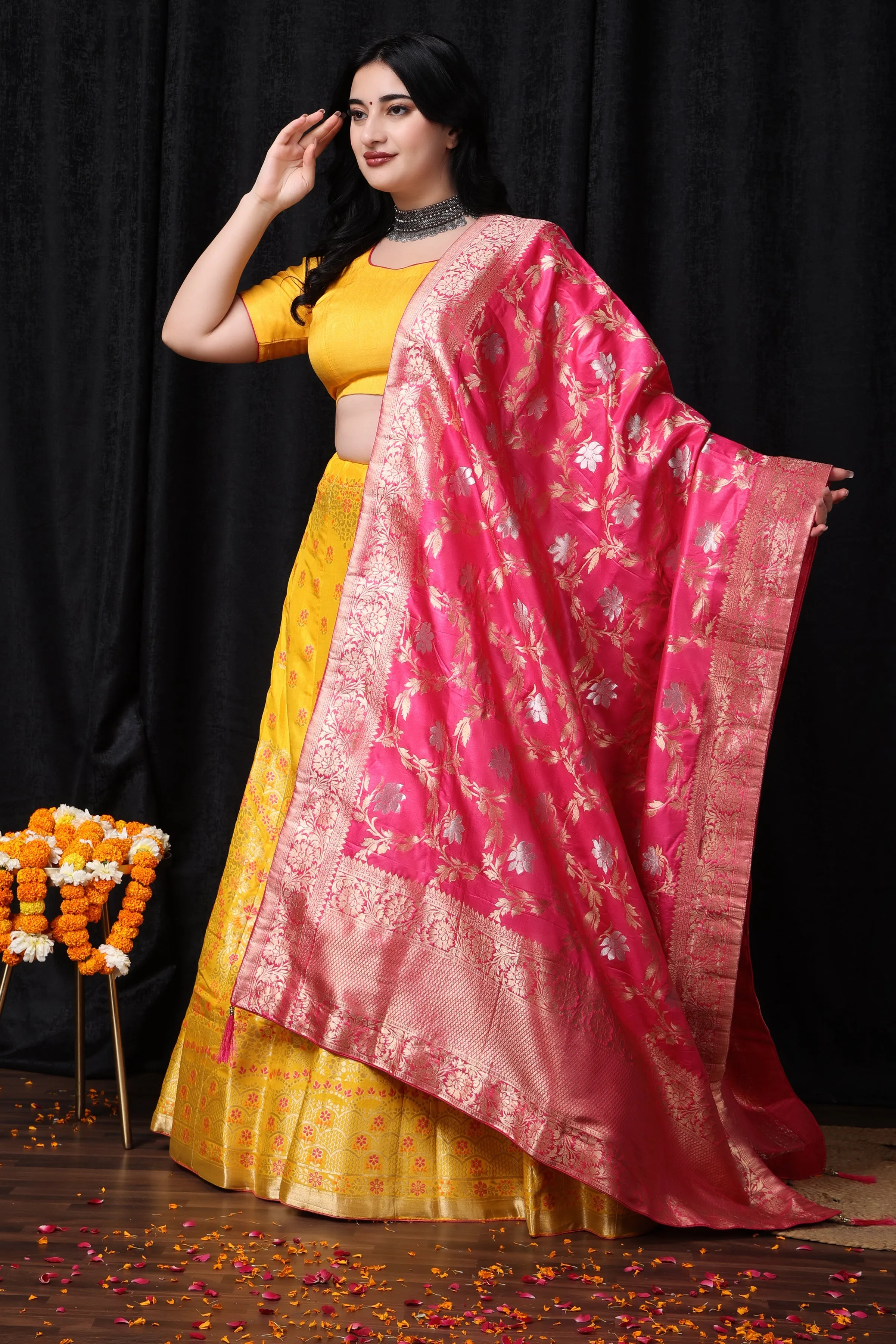 Madhur Abha Banarasi Silk Lehenga