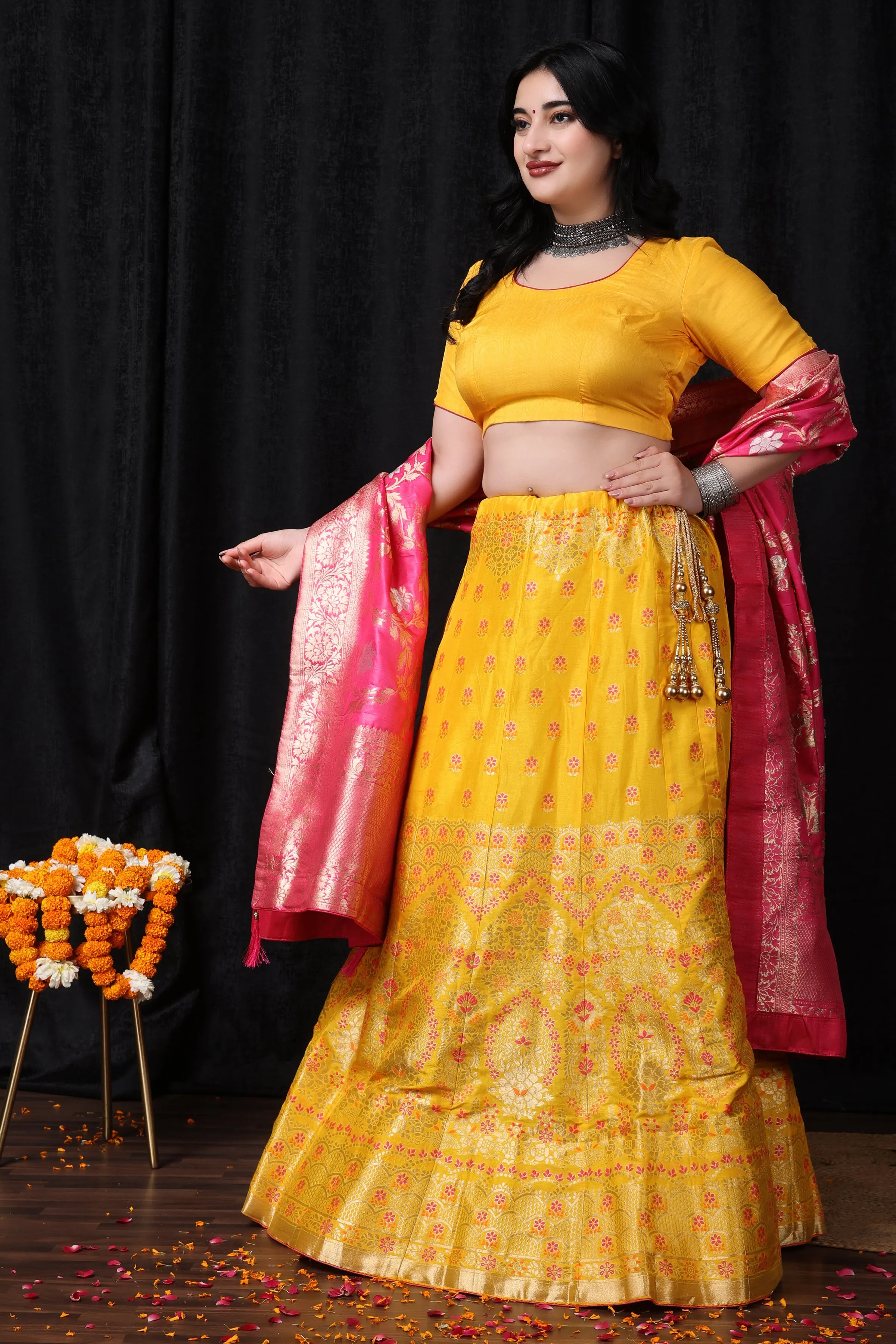 Madhur Abha Banarasi Silk Lehenga