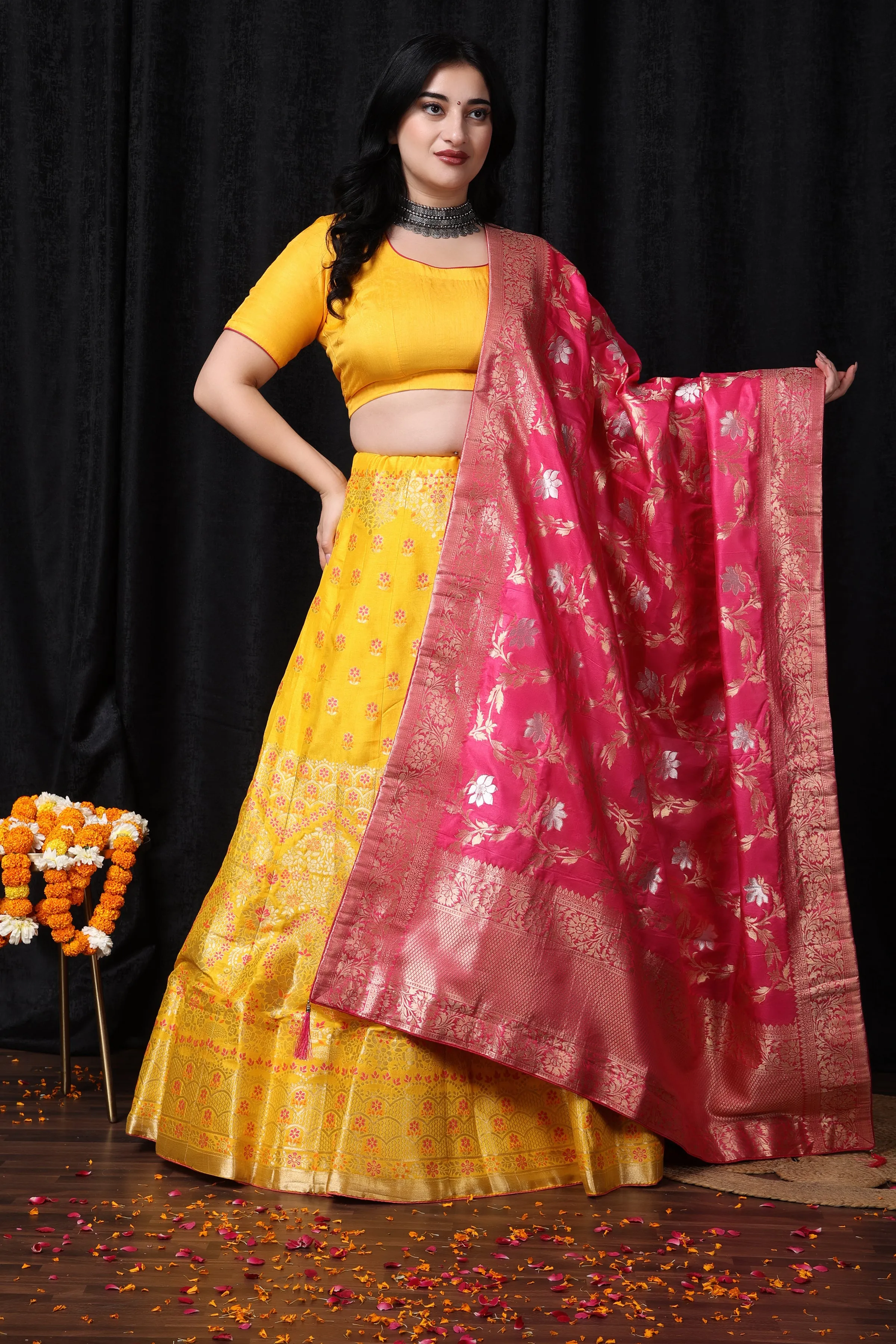 Madhur Abha Banarasi Silk Lehenga