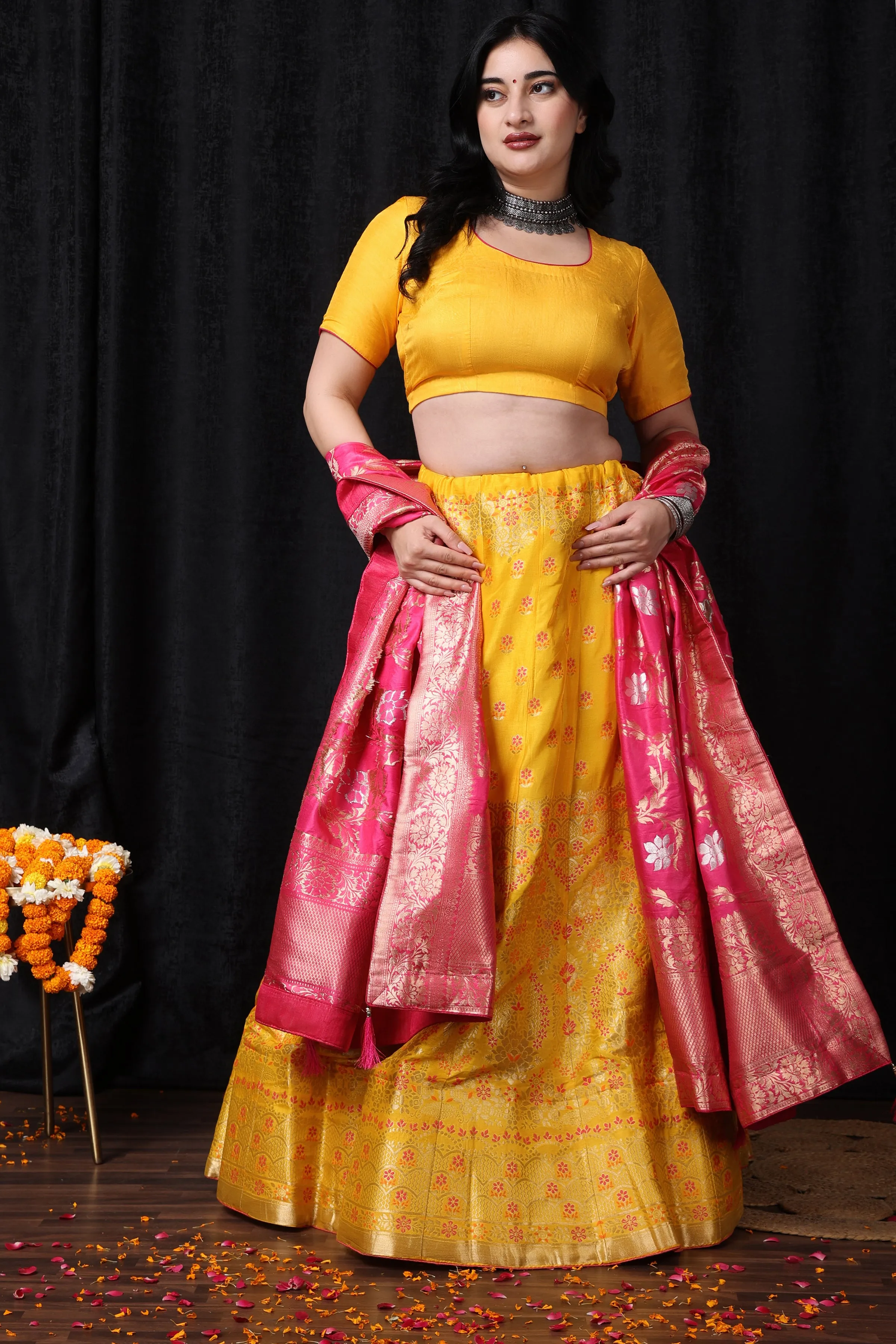 Madhur Abha Banarasi Silk Lehenga