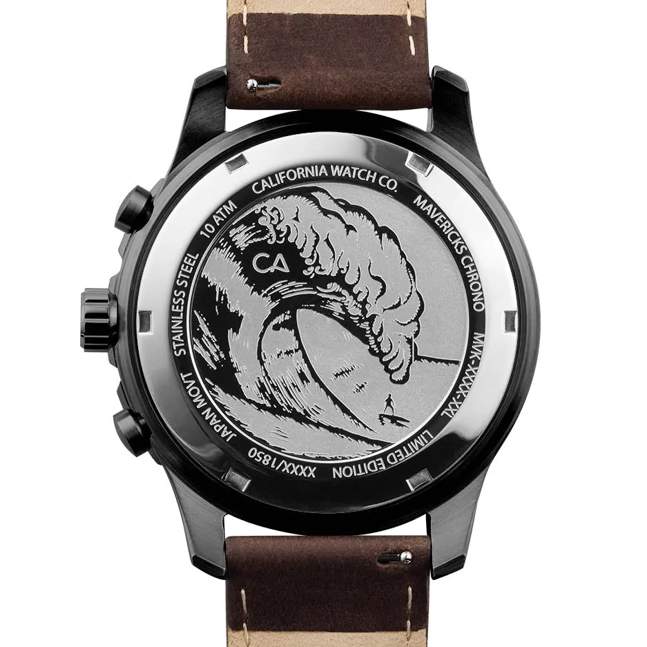 Mavericks Chrono Leather Gunmetal Brown