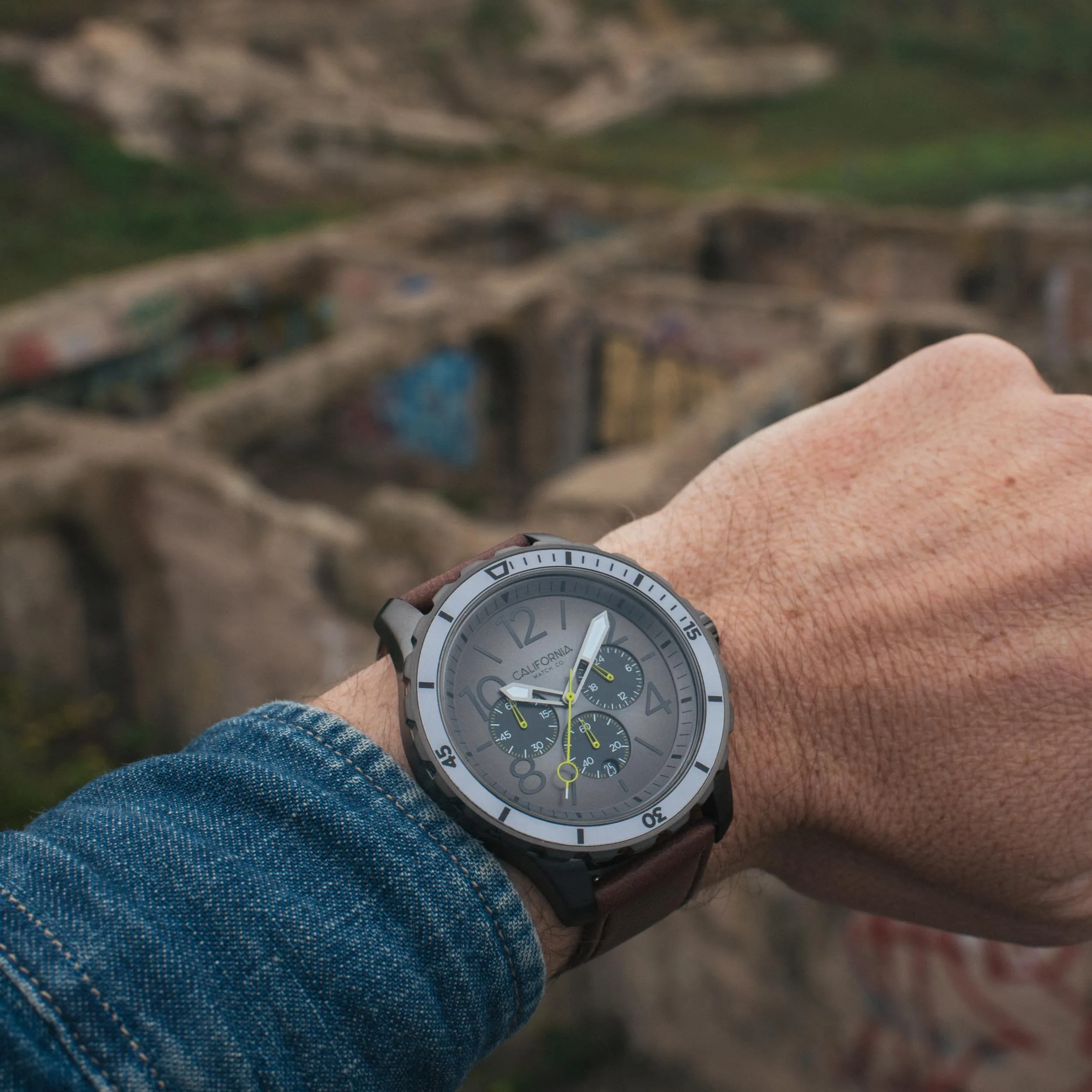 Mavericks Chrono Leather Gunmetal Brown