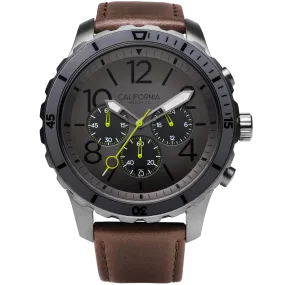 Mavericks Chrono Leather Gunmetal Brown