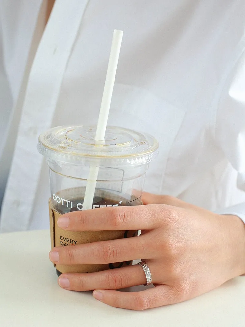 Minimalist Ice Fragment Plain Ring