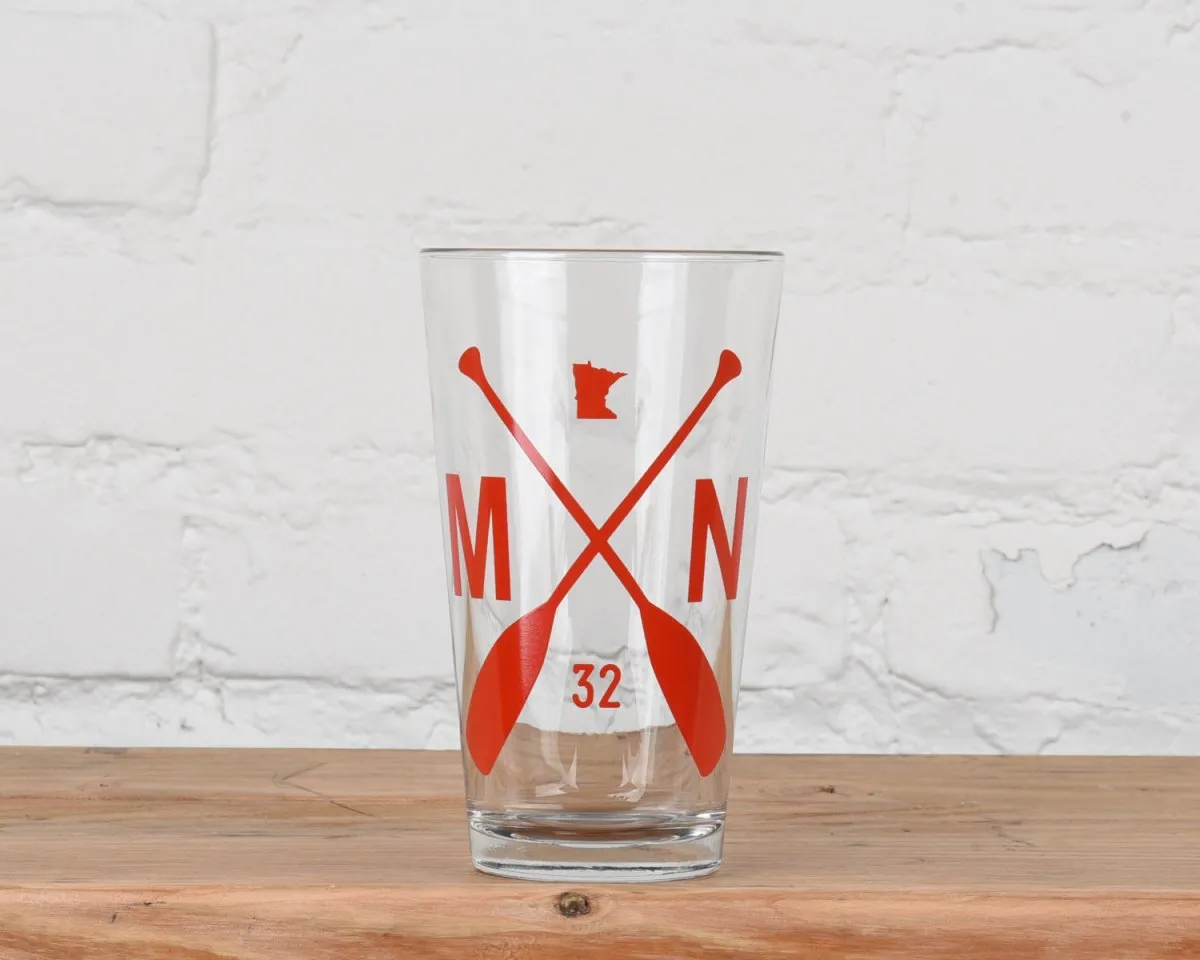 MN Paddle Pint Glasses