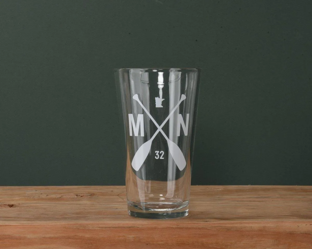 MN Paddle Pint Glasses