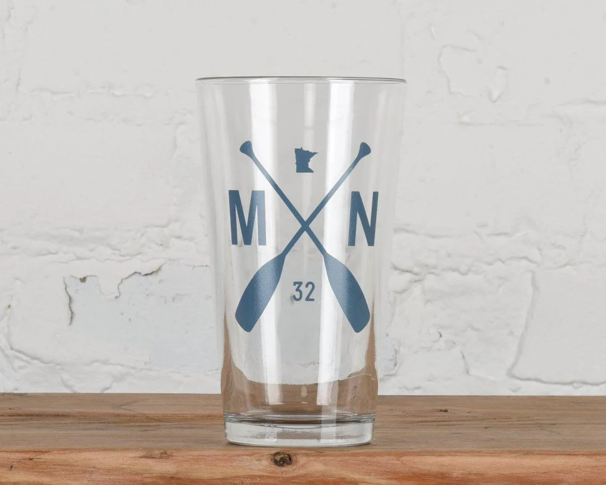 MN Paddle Pint Glasses