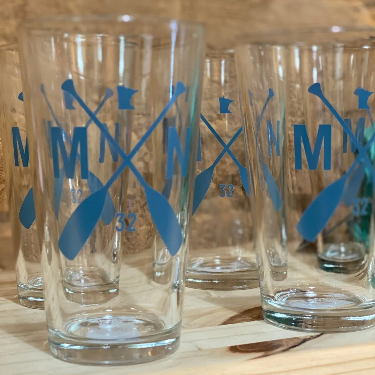 MN Paddle Pint Glasses