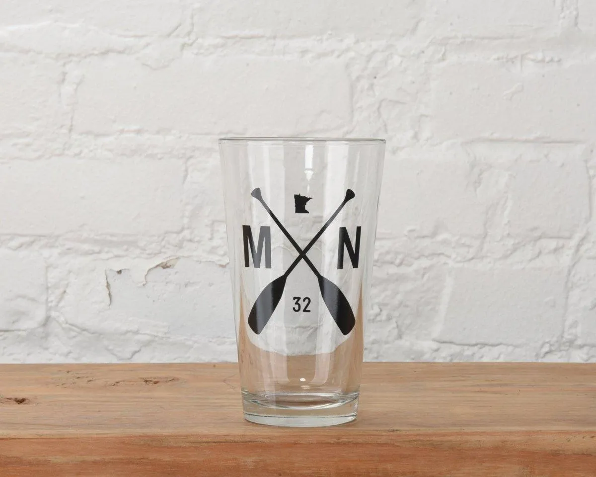 MN Paddle Pint Glasses