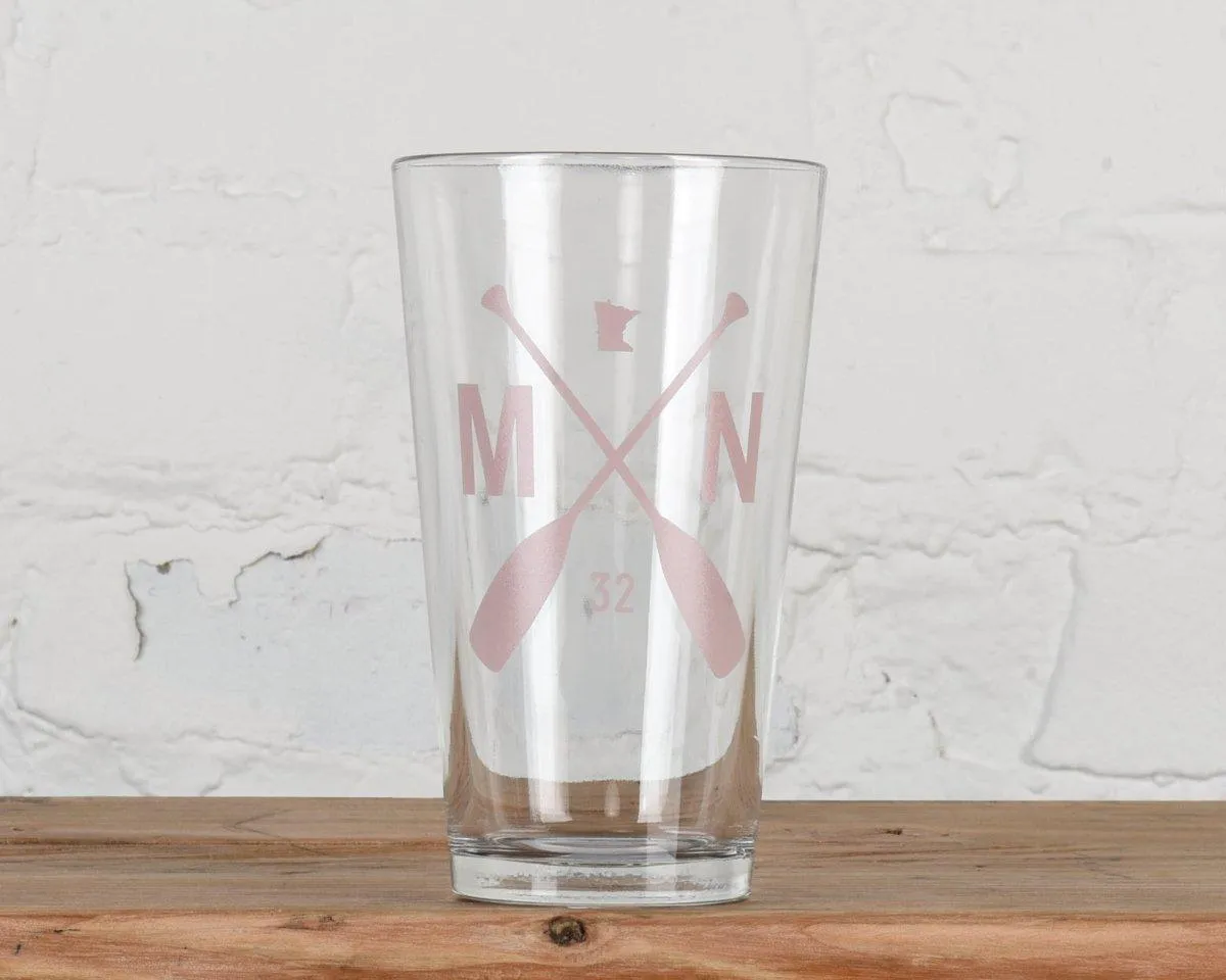 MN Paddle Pint Glasses