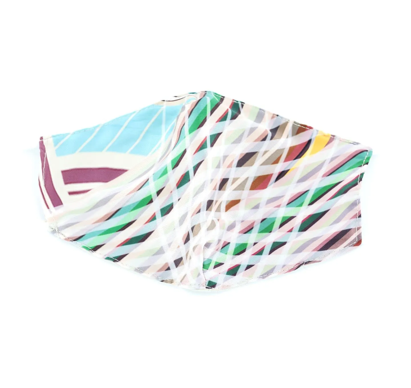 Multi Colored Stripe Print Face Mask