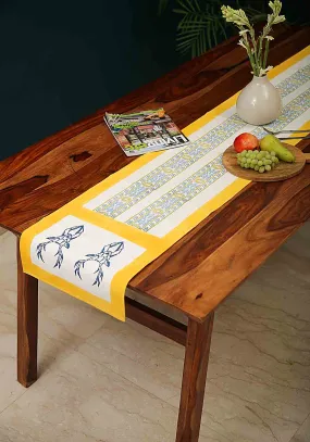 Muscari Hand Block Print Table Runner