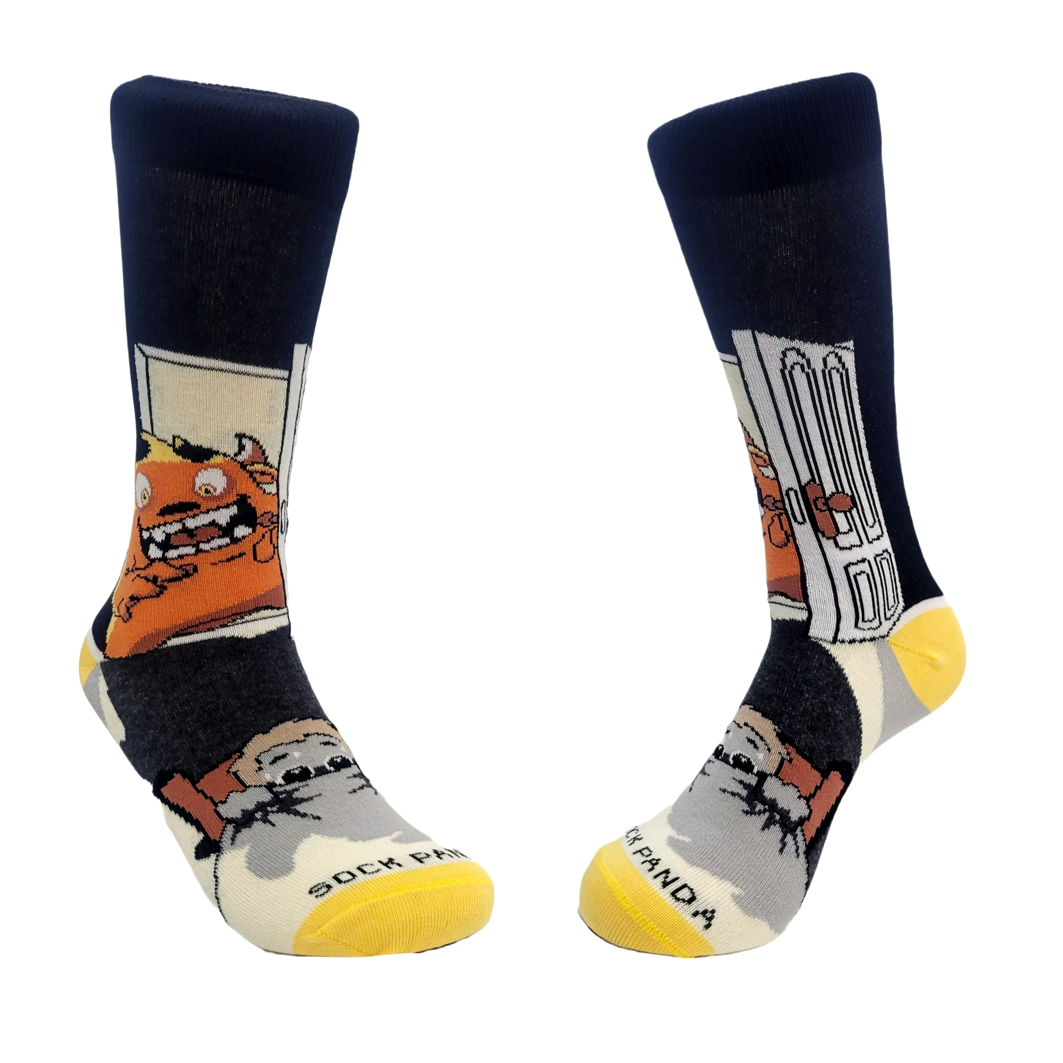 Nightmare Monster in the Closet Socks from the Sock Panda (Adult Small -  Shoe Sizes 2-5)