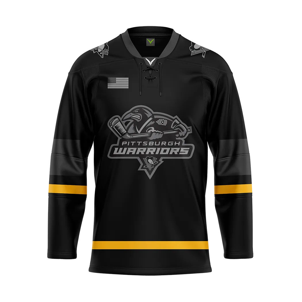 Pittsburgh Warriors Sublimated Jersey Black