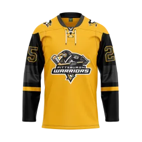 Pittsburgh Warriors Sublimated Jersey Customized Yellow