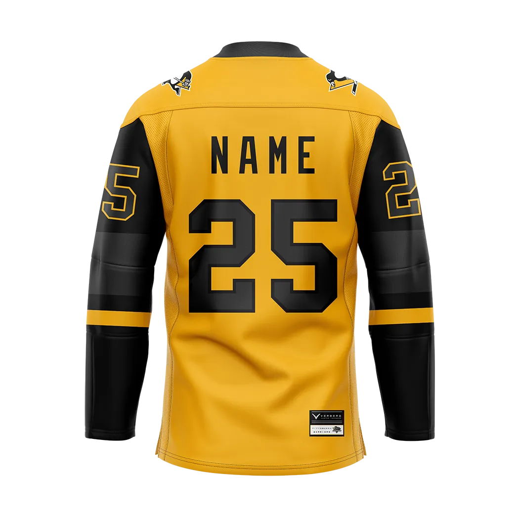 Pittsburgh Warriors Sublimated Jersey Customized Yellow