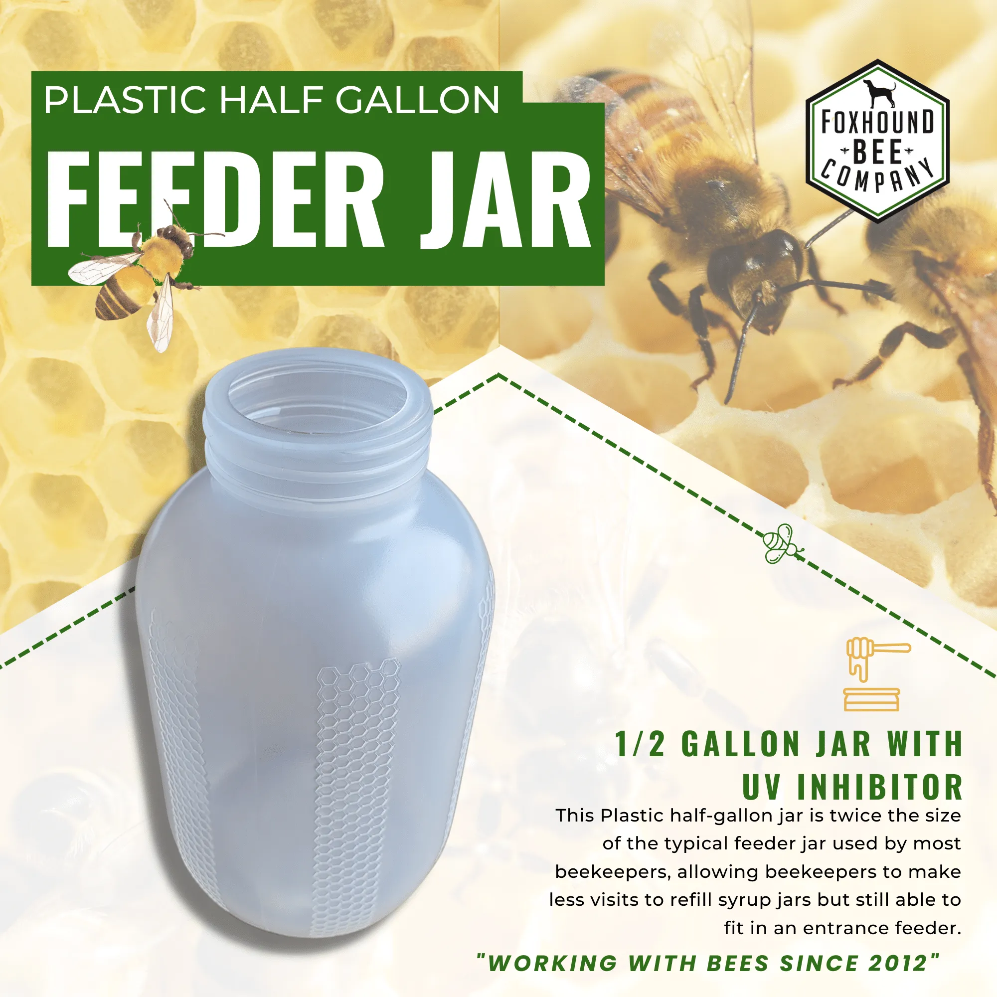 Plastic Half-Gallon Feeder Jar