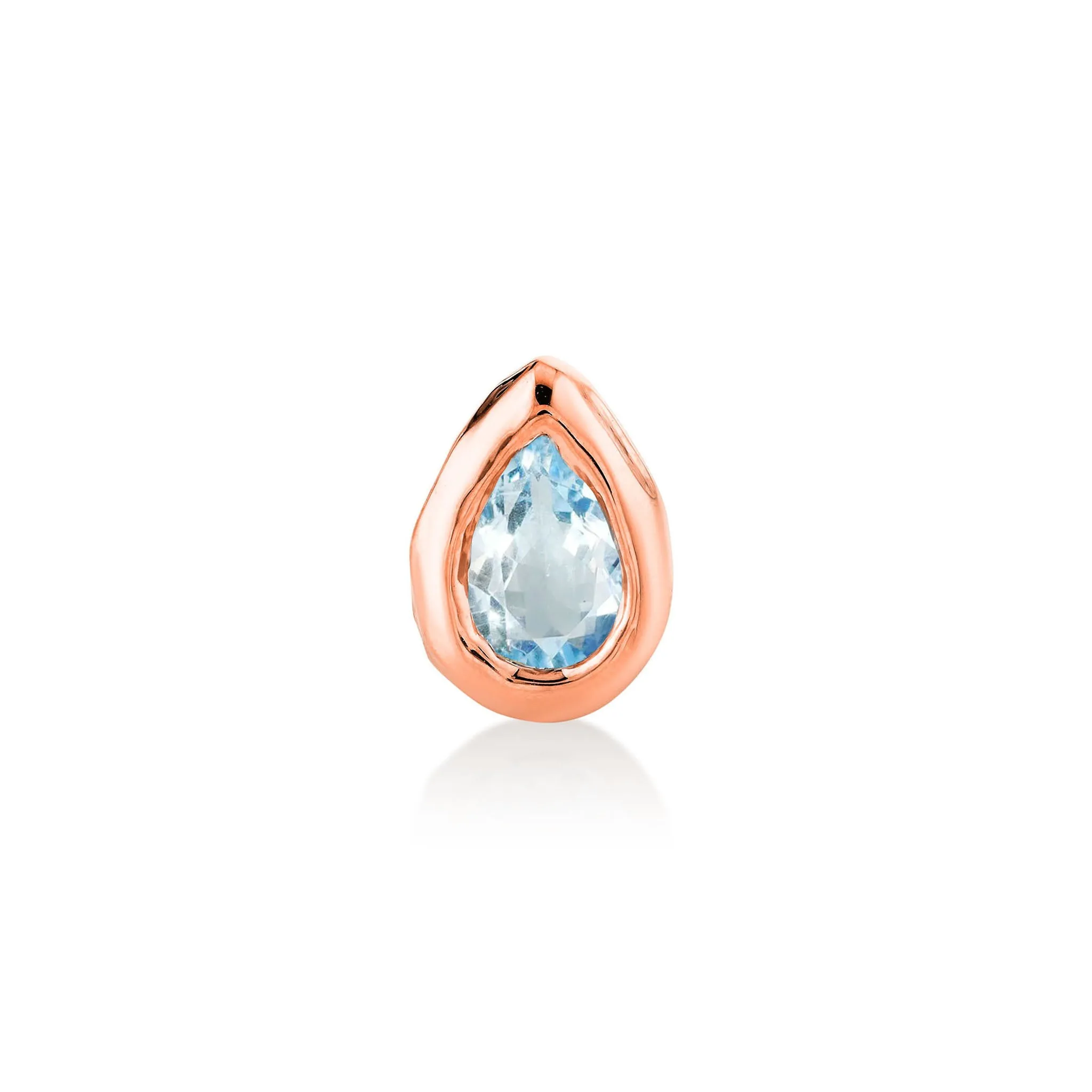 River Water Drop Aquamarine Stud