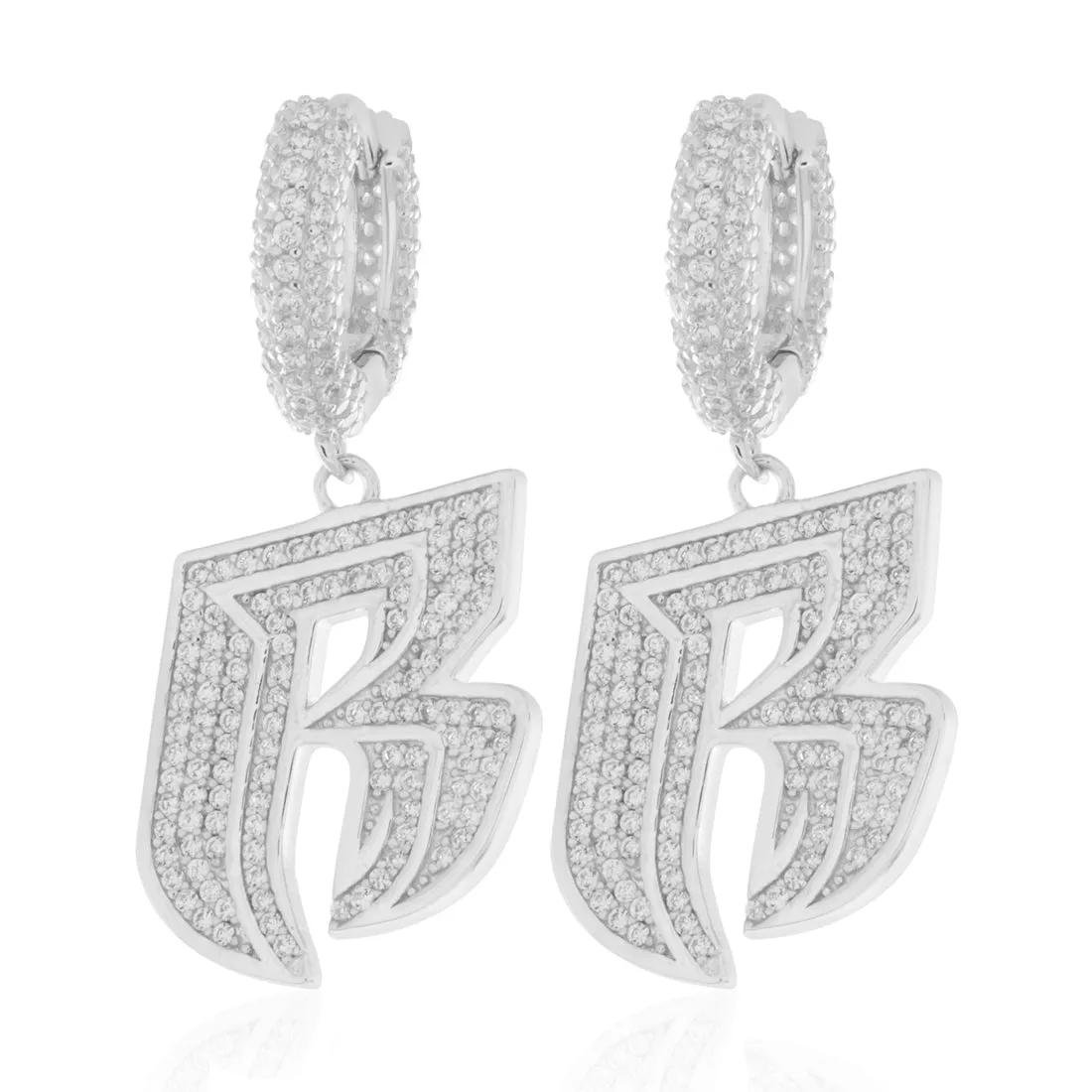 Ruff Ryders x King Ice - Hanging Logo Earrings